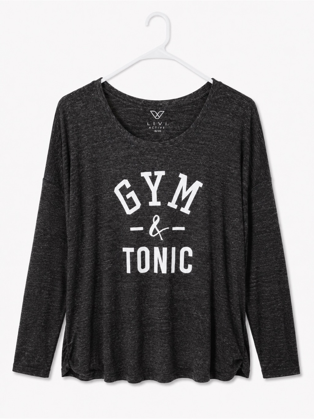 Livi Active Charcoal Graphic Long Sleeve Tee